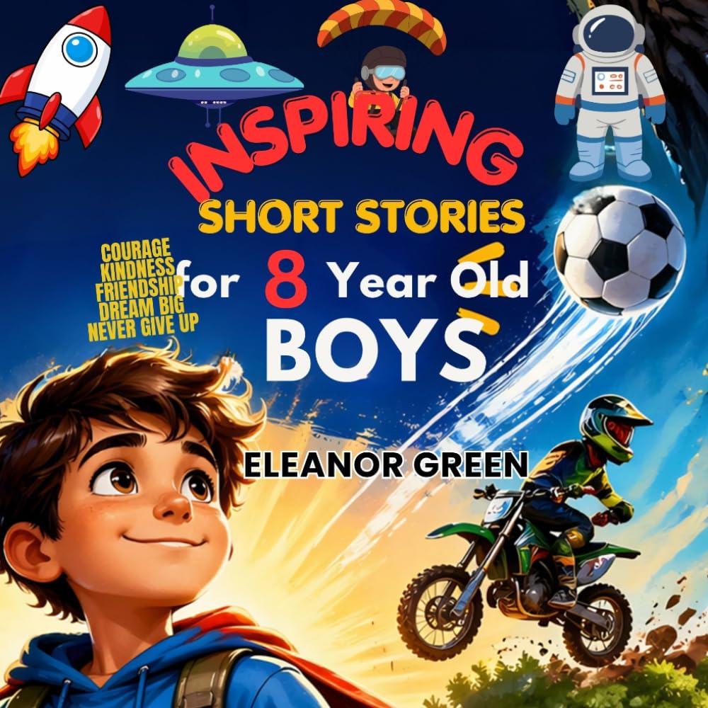 INSPIRING SHORT STORIES FOR 8 YEAR OLD BOYS: Fun and Motivational Tales to Build Confidence, Courage, Kindness, and Strong Character in Young Readers (AMAZING KIDS)