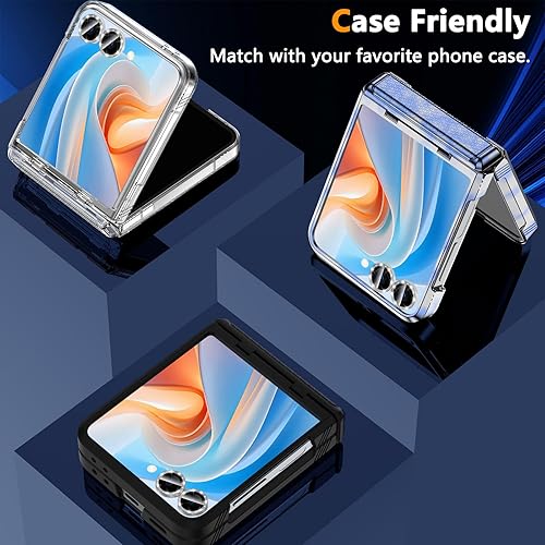 Miniatura 6 de YWXTW Protector de lente de cámara para Samsung Galaxy Z Flip 7, Bling Glitter Individual Anti Scratch Metal Ring Protector de pantalla de cámara