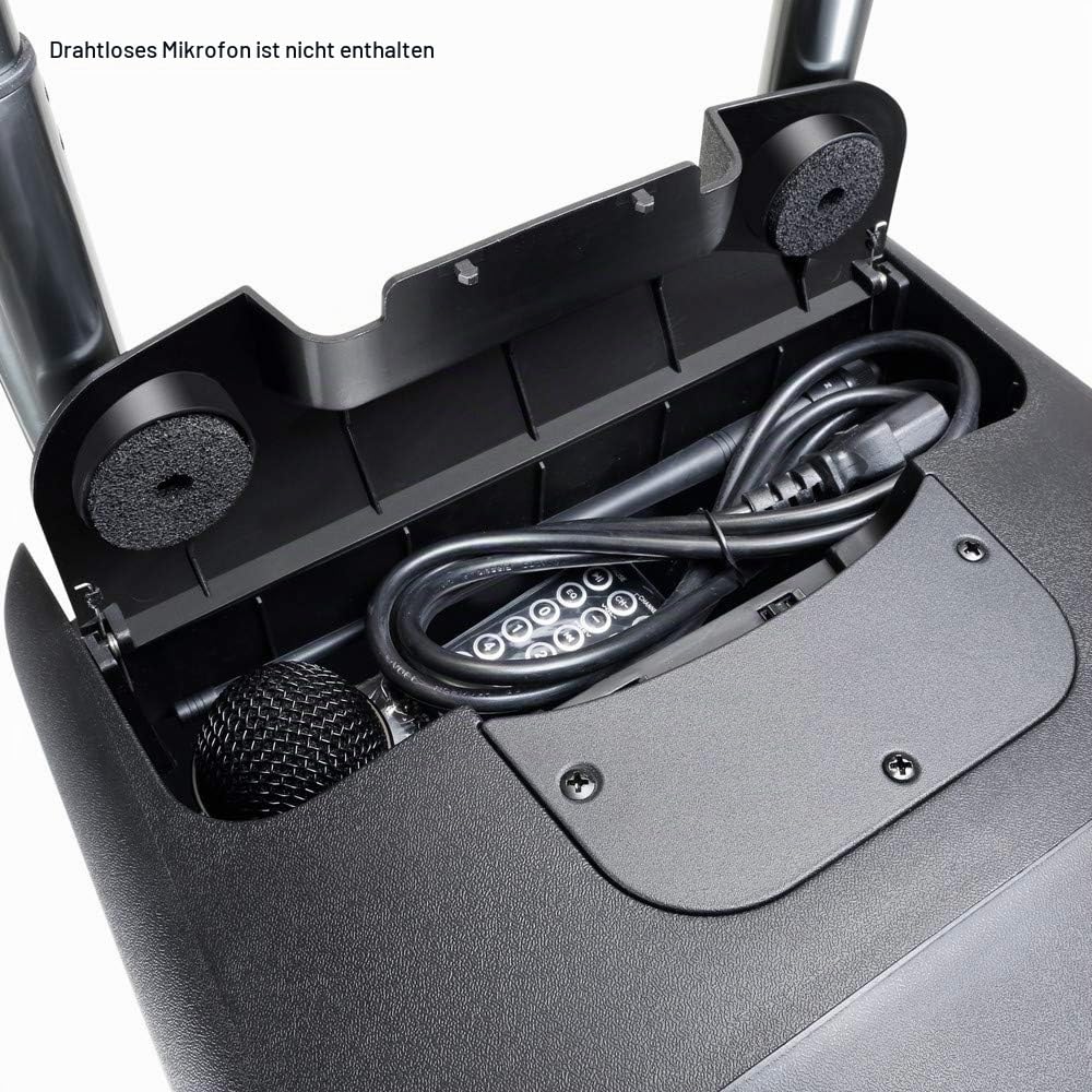 LD Systems ROADBUDDY 10 BASIC - Akkubetriebener Bluetooth-Lautsprecher mit Mixer, schwarz