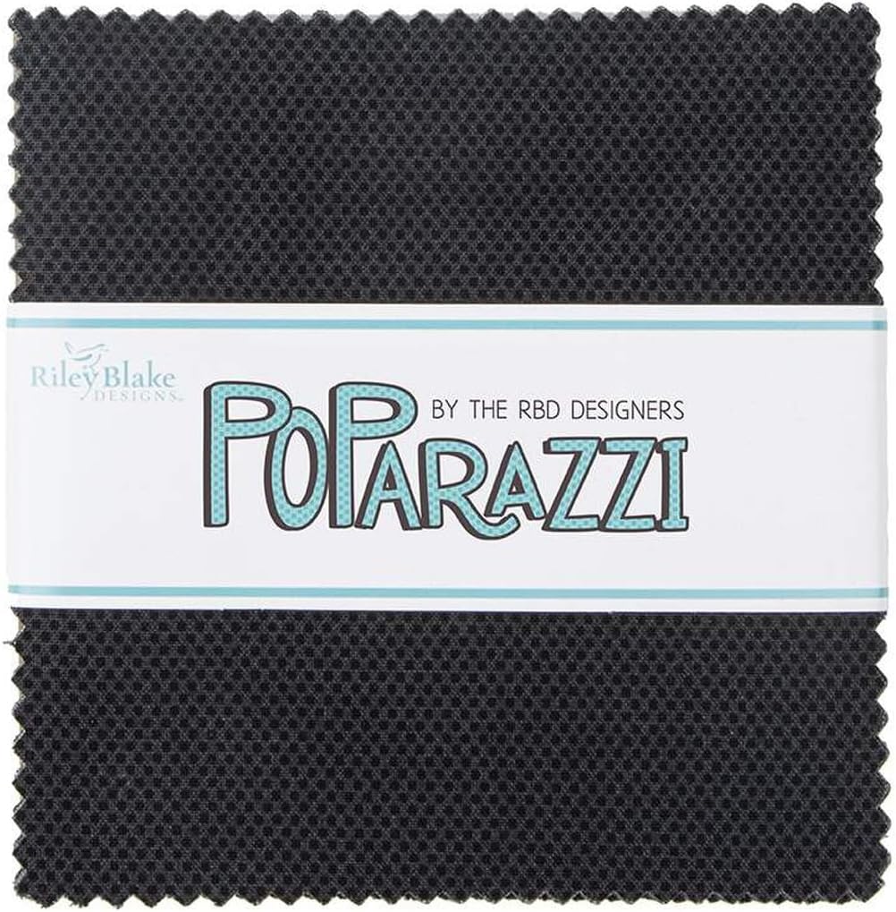 Riley Blake POParazzi By Assorted RBD Designers, Premium Quilting Fabric, Perfect for Quilting, Crafting, Sewing Projects and More… (10" Cream Stacker)
