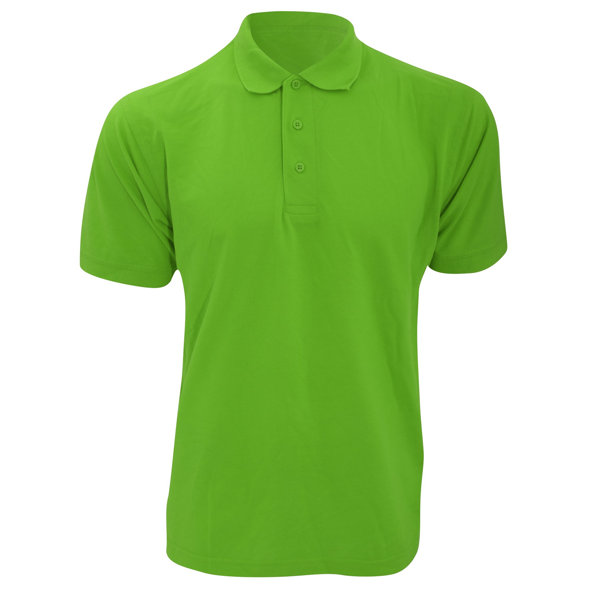 Kustom Kit Mens Short Sleeve Polo Shirts, Lime, XXXXX-Large. KK403