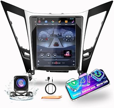 for Hyundai Sonata 2011-2014 Tesla Style Car CarPlay Android Auto Navigation Stereo GPS Radio Reverse Camera 9.7" IPS Touchscreen Headunit Tablet Pad Media Player, if Applicable Octa Core 4G+64G