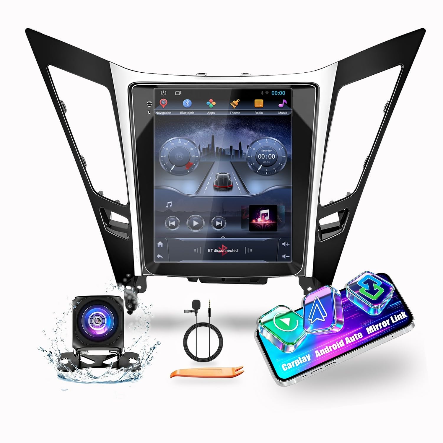 Amazon.com: for Hyundai Sonata 2011-2014 Tesla Style Car CarPlay