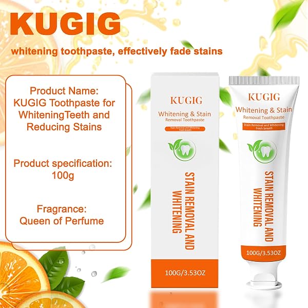 KUGIG Dentifricio Denti Sensibili, KUGIG Toothpaste, Senza Fluoro, Sbianca i Denti, Favorisce la Salute Delle Gengive con una Freschezza alla Menta a Lunga Durata, Ingredienti Naturali (1 Pack) - 3