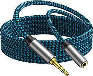 Headphone Extension Cable 10FT, 3.5mm Extension AudioMale to Female Aux Adapter Hi-Fi Sound Stereo Extender Cord for Headset, iPhone, iPad, Smartphones, Tablets & More