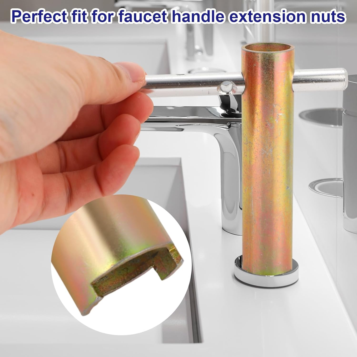 Cartridge Removal Tool with Handle for Moen 14272/1234/1248, Anti-Slip Grip Faucet Cartridge Puller Remover Replacement for Bathtub Shower Repair Parts Accessories