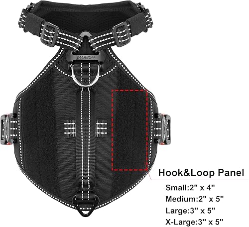 Miniatura 39 de ICEFANG GN8 Tactical Dog Harness with 4X Metal Buckles for Medium Sized Dogs,Reflective in Training Walking K9 Vest,No-Pull Front Leash Orange