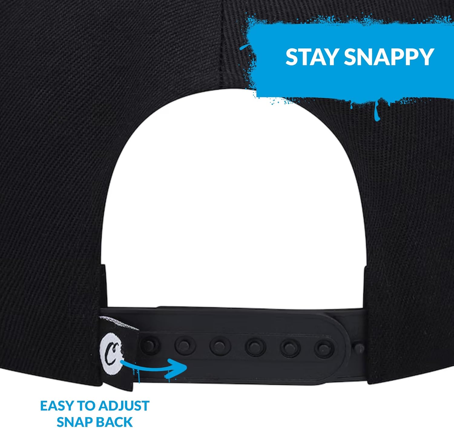 COOKIES C-BITE Twill Snapback Cap –Embroidered Logo, Streetwear Hat, Adjustable Snap,Fitted Baseball Hat for Men and Women