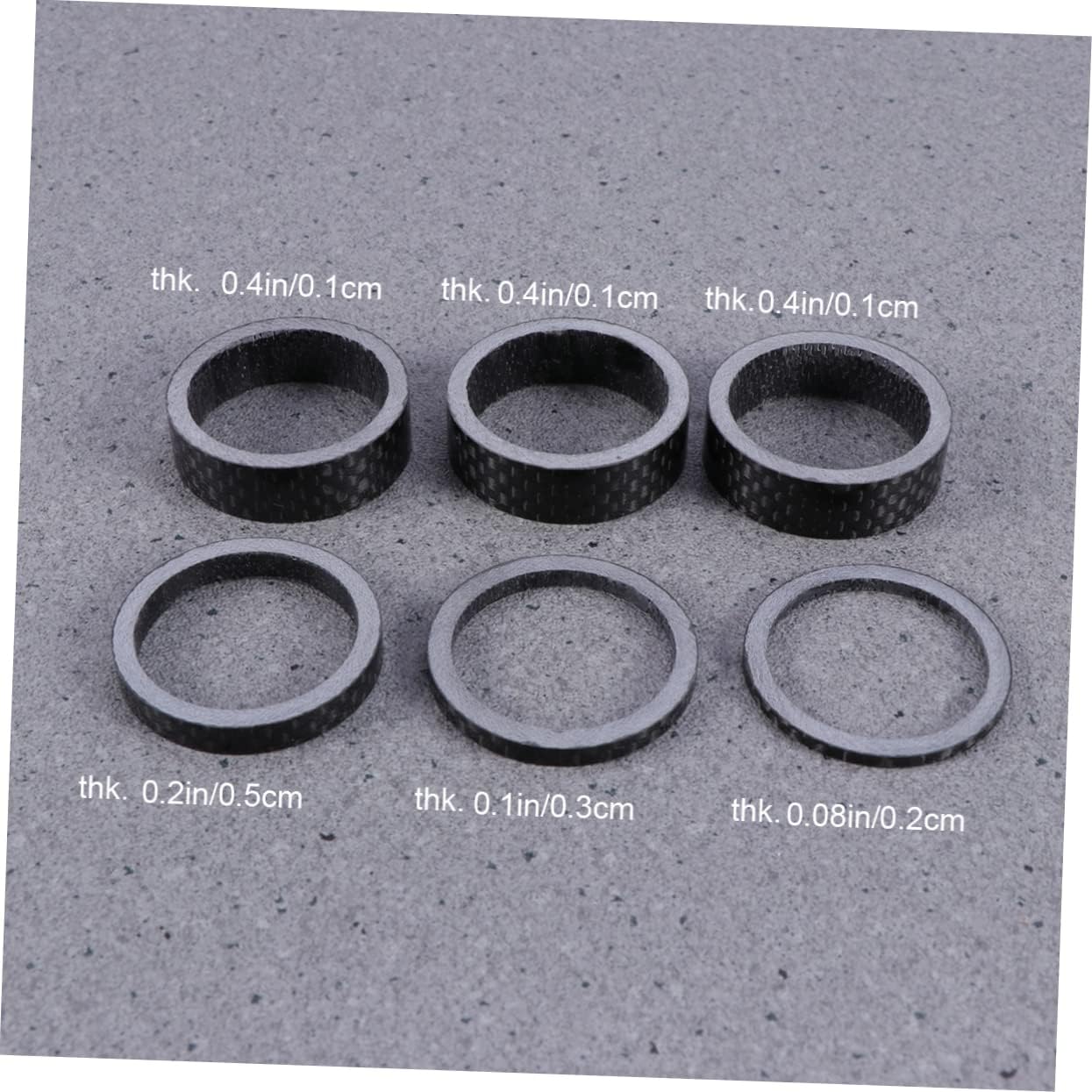 LIOOBO 6pcs Headset Spacers Headset Bearing Bike Cable Caps Cycling Handlebar Caps Cycle Headset Spacer Pedal Board Bike Stem Handlebar Spacers Rings Gaskets Bike Spacers Bike Washer