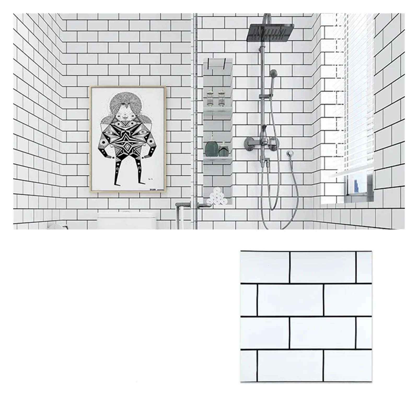 Bangha T38-40Pcs Vinyl Flooring Self Adhesive Floor Planks 40Pcs Waterproof Imitation Tile Floor Stickers 30 * 30Cm Bathroom Self-Adhesive Wall Decoration Decorations Living Room(T38-40Pcs)
