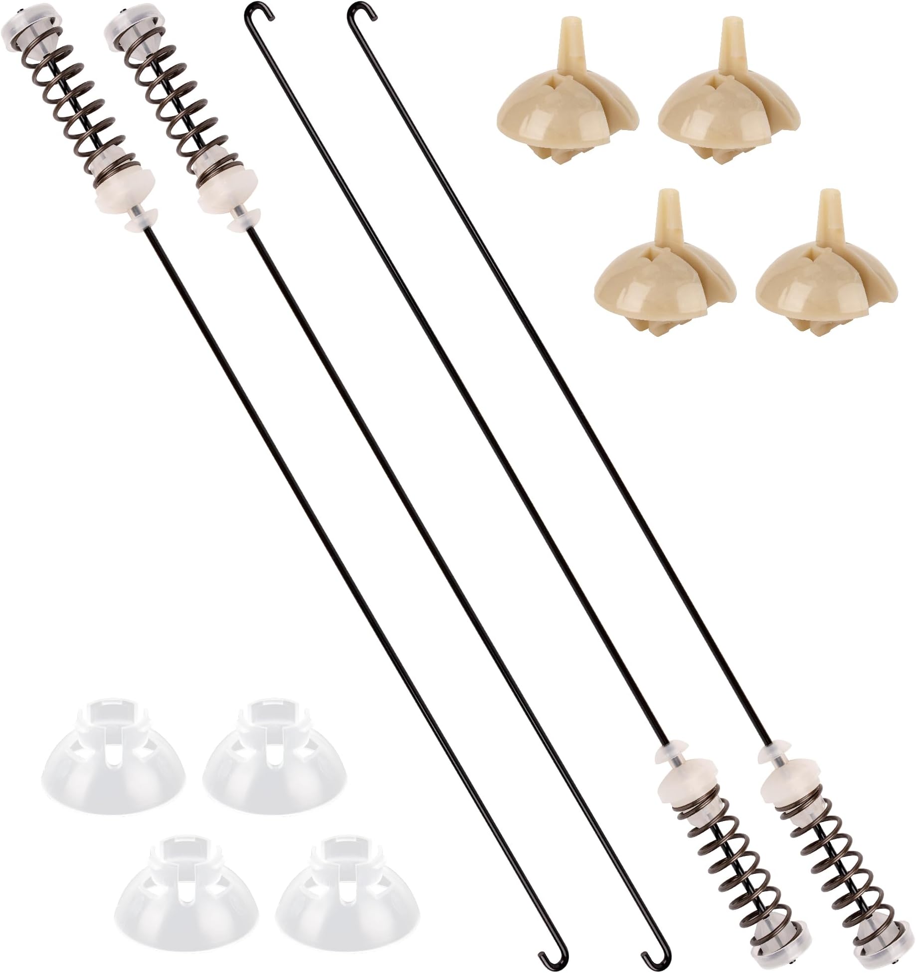2024 Updated BlueStars W10780048 Washer Suspension Rod Kit 23.6in - Replaces W10257087 W10257088 10349191 W10349193 Fit Whirlpool May-tag Roper Amana Kenmore and Admiral Washers - 4 pcs