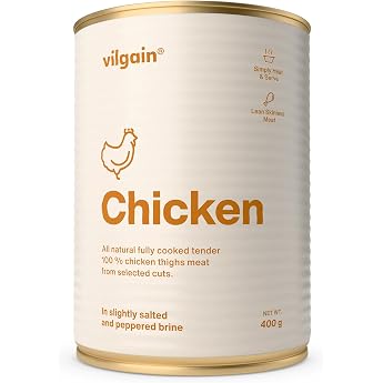 Vilgain R2E Chicken 400 g Chicken Breast - Juicy Ready-to-Eat Chicken Meat in Your Own High Protein Fitness Snack Without Preservatives Ideal for Salads & Meal Prep