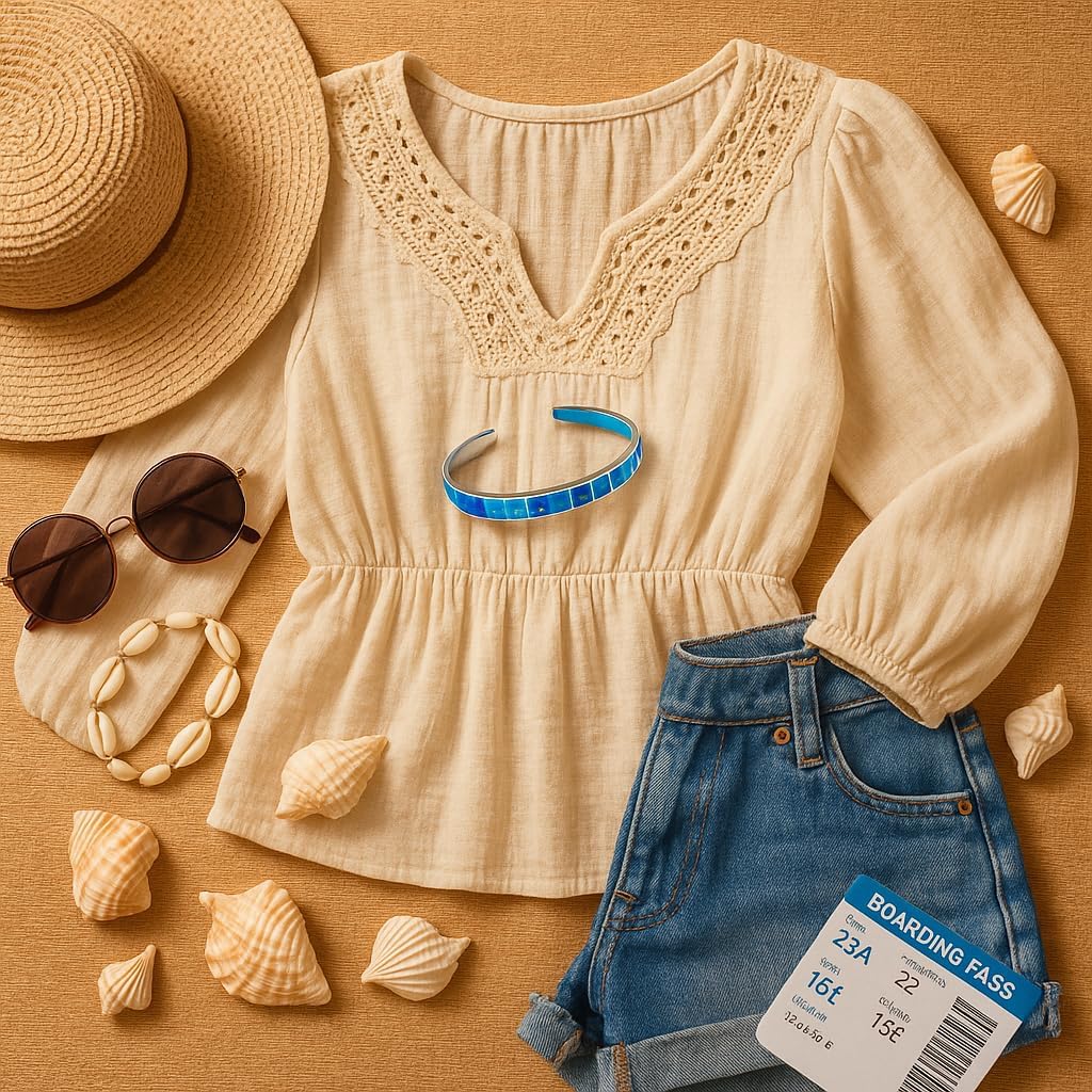 Blue Fire Opal Cuff Bracelet for Women – Sterling Silver Adjustable Bangle, Synthetic Opal Inlay, Boho Statement Jewelry Gift - Image 8