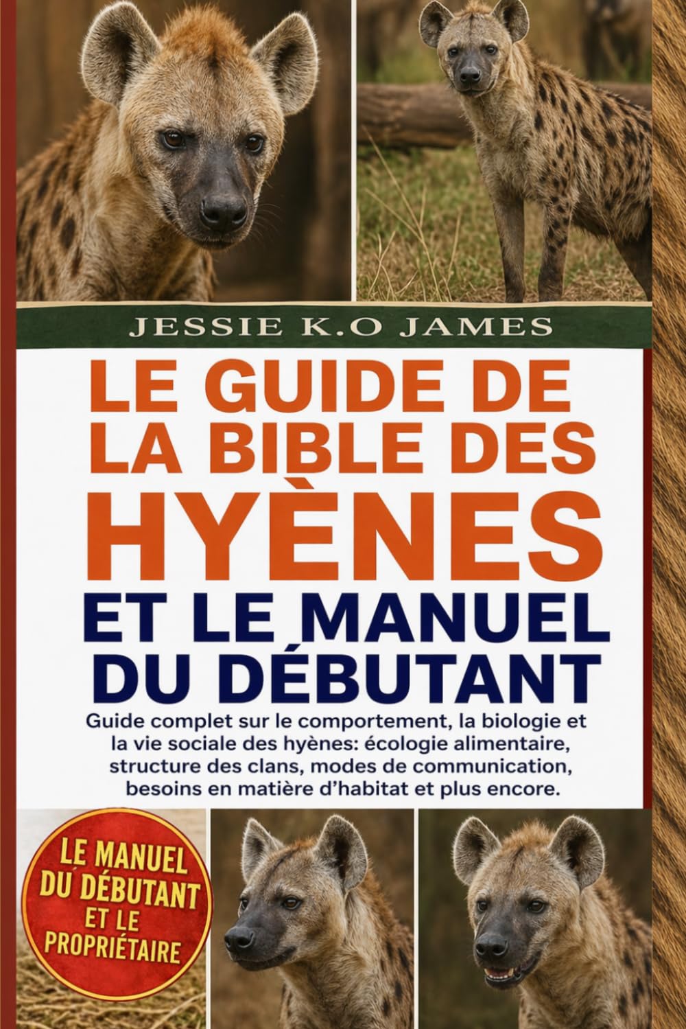 LE GUIDE DE LA BIBLE DES HYÈNES ET LE MANUEL DU DÉBUTANT: Guide complet sur le comportement, la biologie et la vie sociale des hyènes: écologie ... besoins en matière d’habitat et plus encore.
