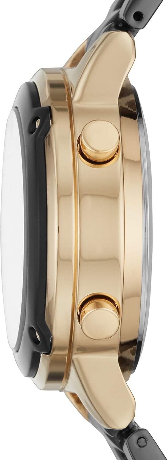 Skechers Women's Hollyglen Quartz Metal Casual Sports Digital Watch, Color: Black/Gold (Model: SR6175) : Clothing, Shoes & Jewelry