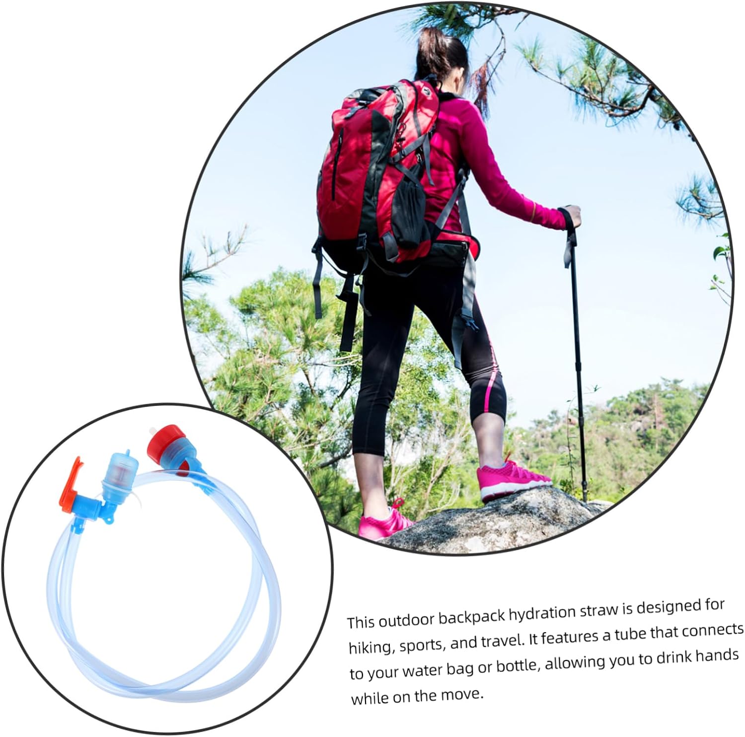 Toddmomy Outdoor Hydration Straw for Water Reservoir Leak-Proof Drinking Tube Suitable for Hiking and Trekking Portable Hydration Pack Accessory