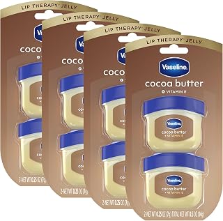 Lip Therapy Cocoa Butter 4-Pack – Mini Lip Balms for Soft, Glowing Lips, 0.25 Oz Ea