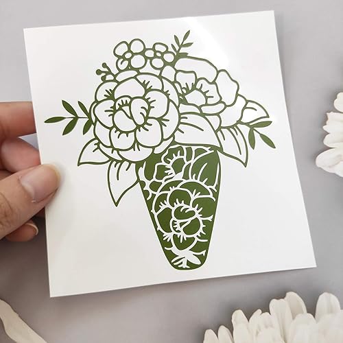Miniatura 5 de Gatichetta Rollo de vinilo autoadhesivo permanente para manualidades, de 12 pulgadas x 10 pies, para Cricut, Silhouette y Cameo, verde oliva mate 01