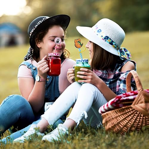 Miniatura 5 de Stanley - 10 tapas de paja para gatos compatibles con vasos Stanley de 30 y 40 onzas, protectores de popote reutilizables, fundas de silicona