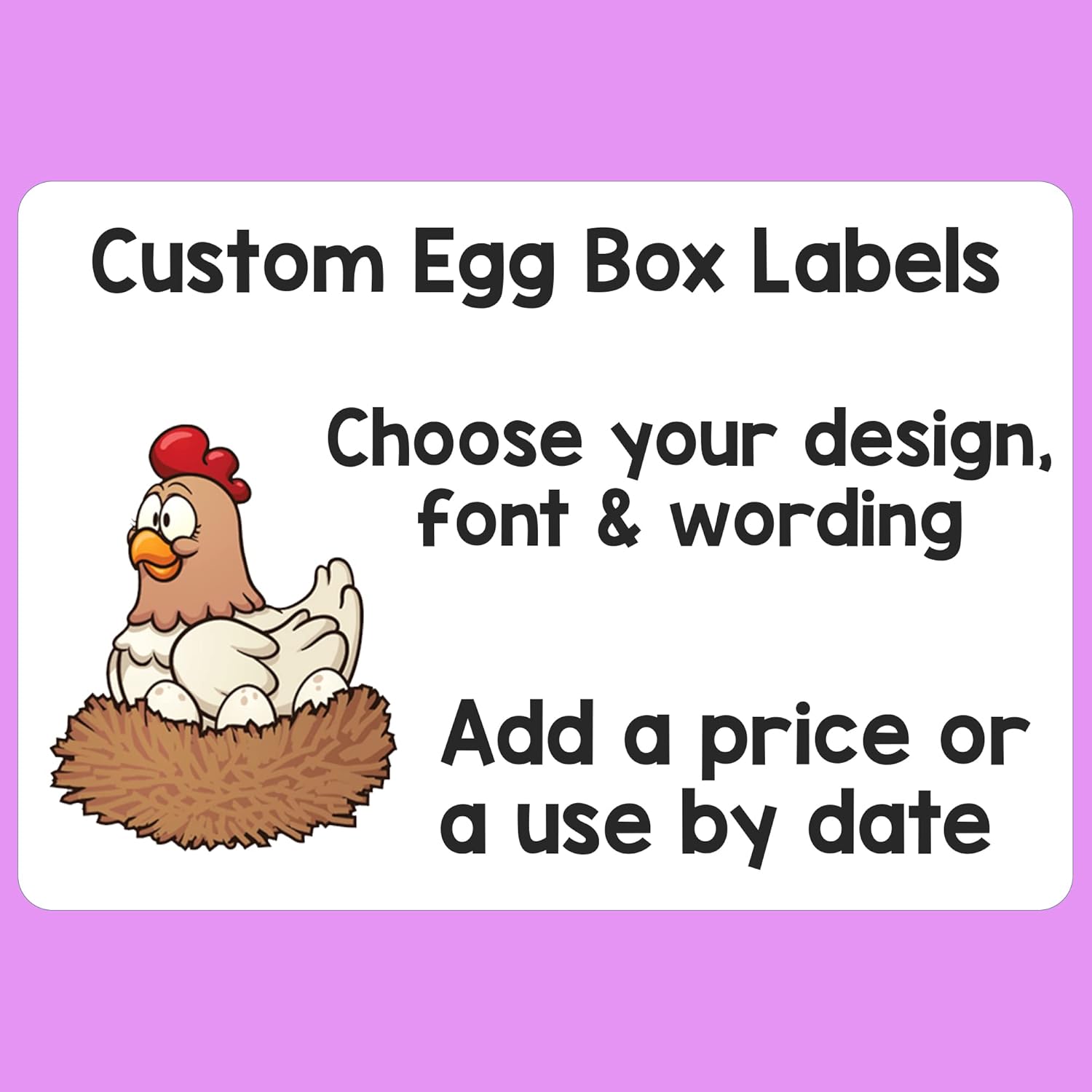 Personalised Egg Box Labels Custom Egg Boxes Printed Sticky Labels