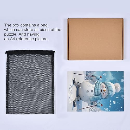 Miniatura 5 de Rompecabezas de 1000 piezas de muñeco de nieve de invierno para ilustraciones de juegos para adultos, adolescentes y niños 20323009