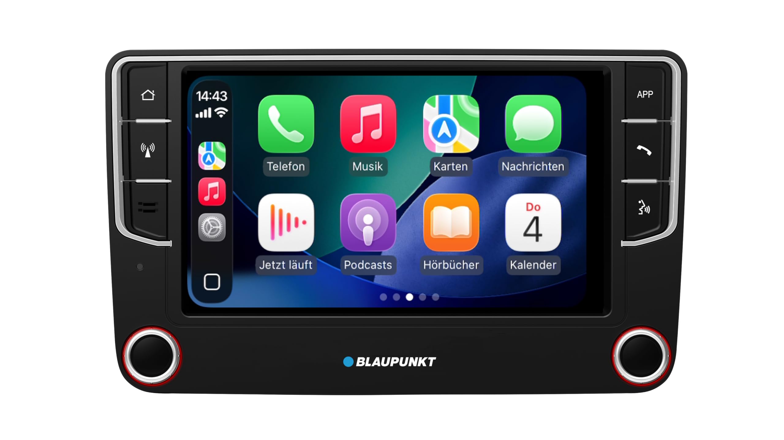 Blaupunkt Wolfsburg 648, Car Multimedia, CAN-Bus Anbindung, 7“ Touchscreen, CarPlay + Android Auto, DAB+, Bluetooth, Freisprecheinrichtung, USB, Aux-Eingang, Rückfahrkamera, 4x45Watt, 12V