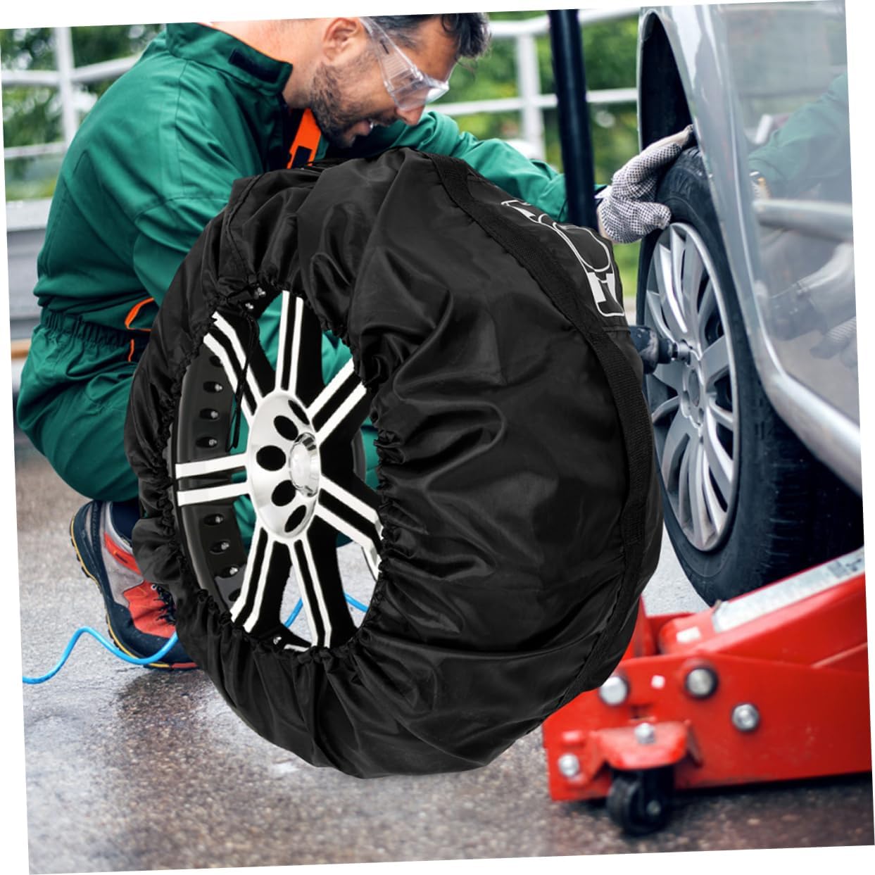 4pcs Rv Tire Covers Truck and Trailer Wheel Protectors Easy Installation Spare Tire for Camper SUV and Motorhome Stylish Design