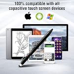 5-in-1 Stylus stylo & multicolore stylo en un, stylo multifonction avec boîte cadeau en métal, bleu noir rouge stylo à bille vert Ipad avec Style universel stylo multicolor pour écrans tactiles (noir)