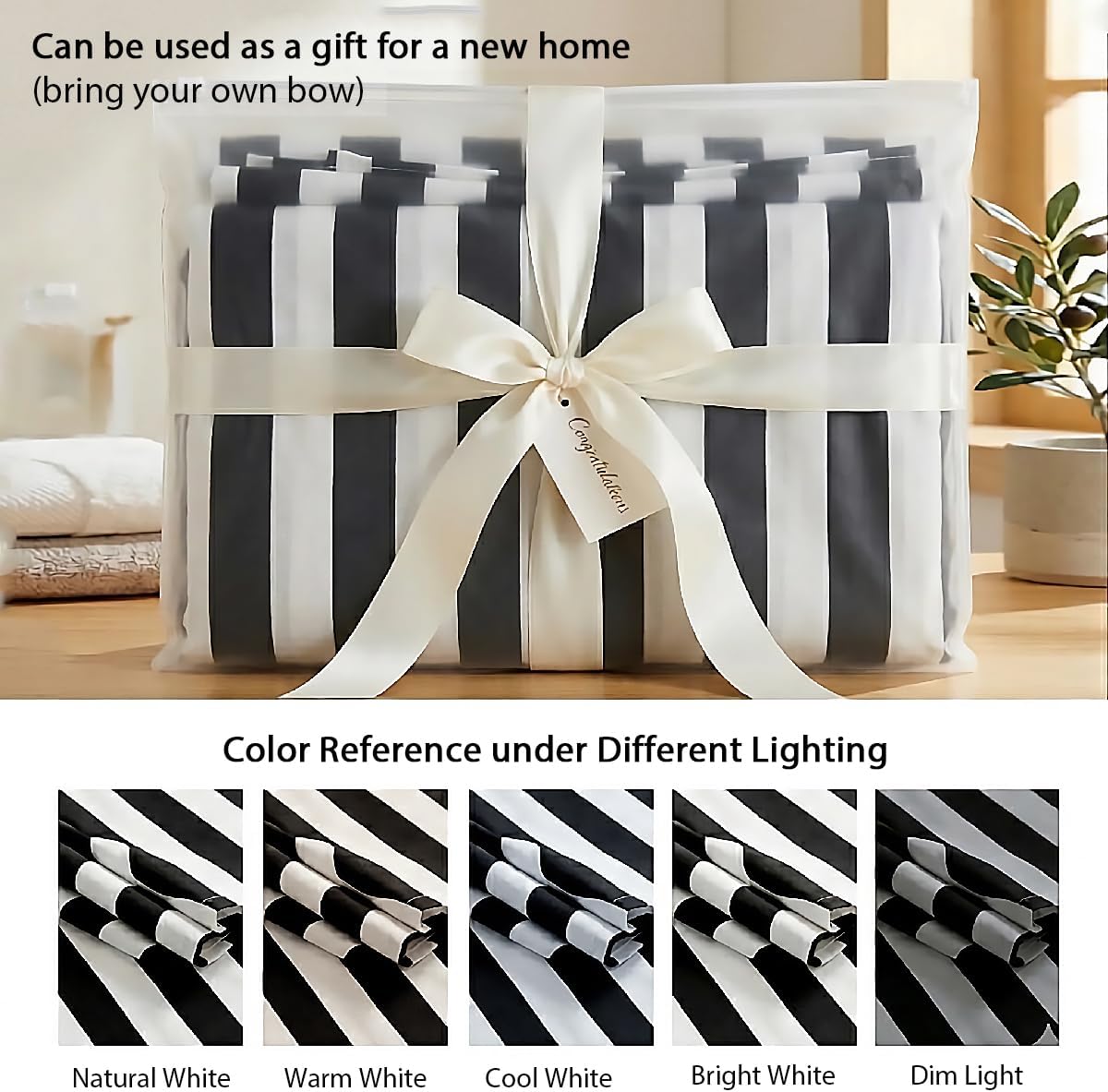 zokyer Black and White Window Curtain Long Striped Simple Trendy Farmhouse Art Modern Retro Rustic Gothic Neutral Men Boys Teen 42" W x 84" L for Bedroom Living Room 2 Panels Rod Pocket Drapes