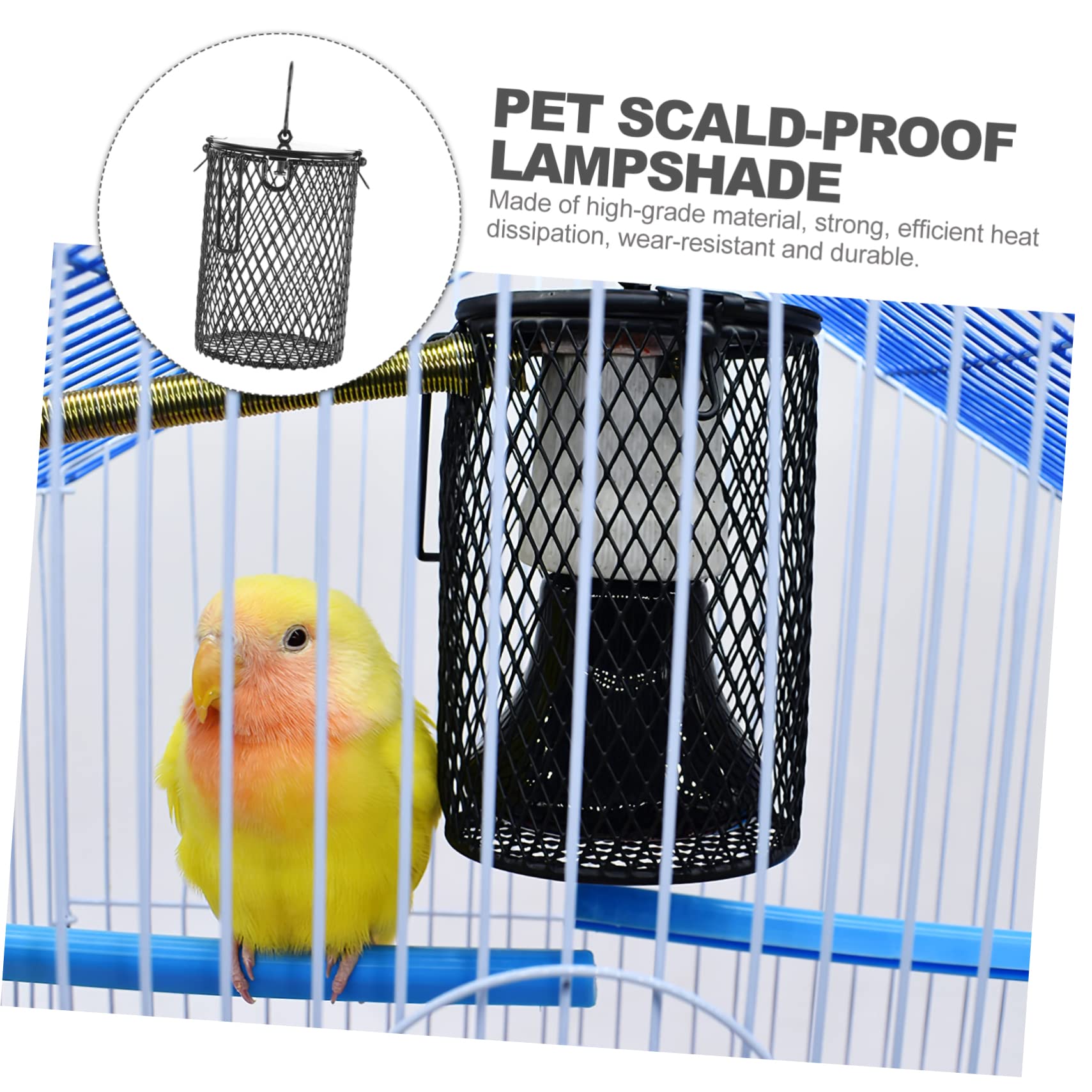 FRCOLOR 3pezzi Lampada Riscaldante Per Rettili Paralume Per Box Vivarium Copertura Pratica e Design Elegante Per Tartarughe e Altri Animali Domestici Accessorio Per Riscaldamento Lampada e