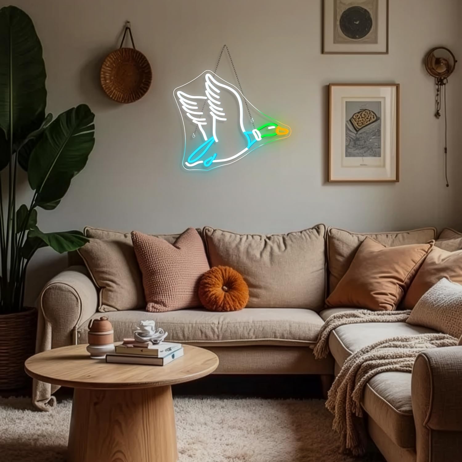 Lucunstar Goose Neon Sign Animal Neon Signs for Wall Decor White LED Light for Party Decorations USB Connectivity Adjustable Brightness Light Sign for Home Wall Bedroom Decor Goose Birthday Decor - Image 9