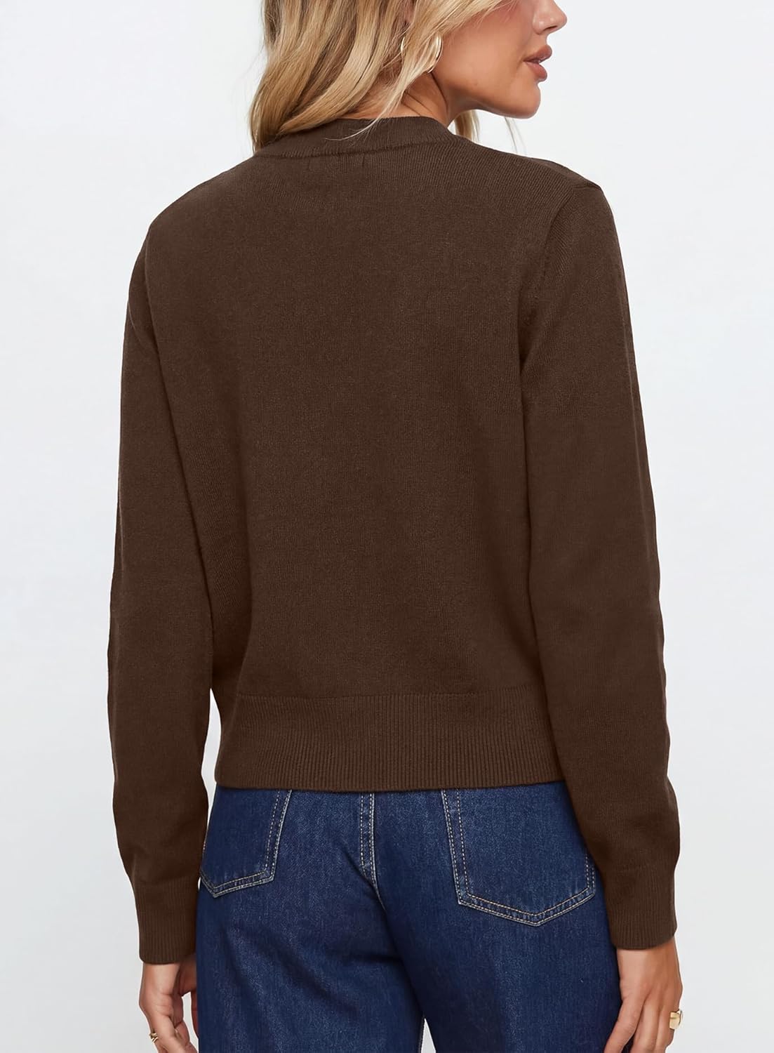 Darong Womens Cardigan Sweaters Button Down Lightweight Crew Neck Outfits Spring Fashion 2026 Clothing - Image 2