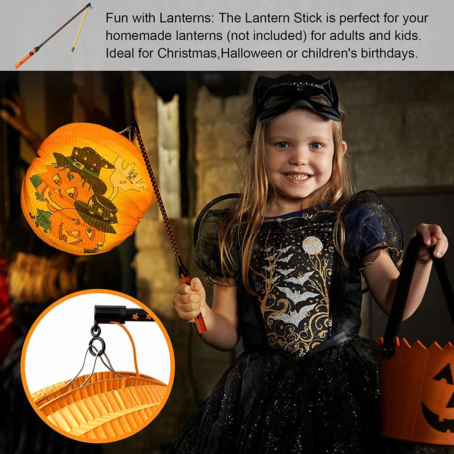 8 Bâtons à Lanterne Avec Lumière LED - Pour Enfants, Fêtes De La Saint-Martin, Halloween, Noël, En Plastique ABS/PP Sécurisé, Piles Non Incluses
