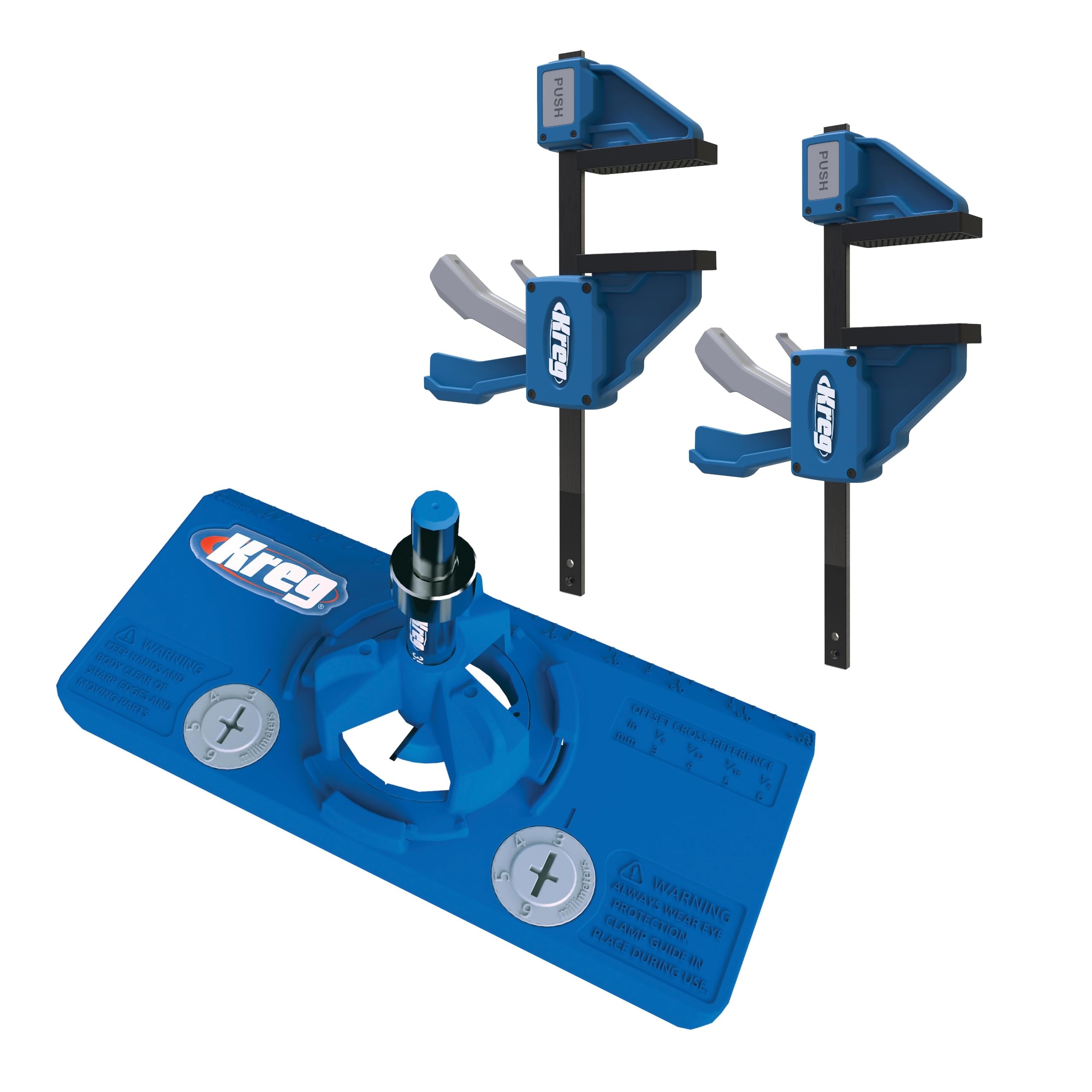 Kreg KHI-Hinge Cabinet Hinge Installation Jig with 6" VersaGrip Clamps