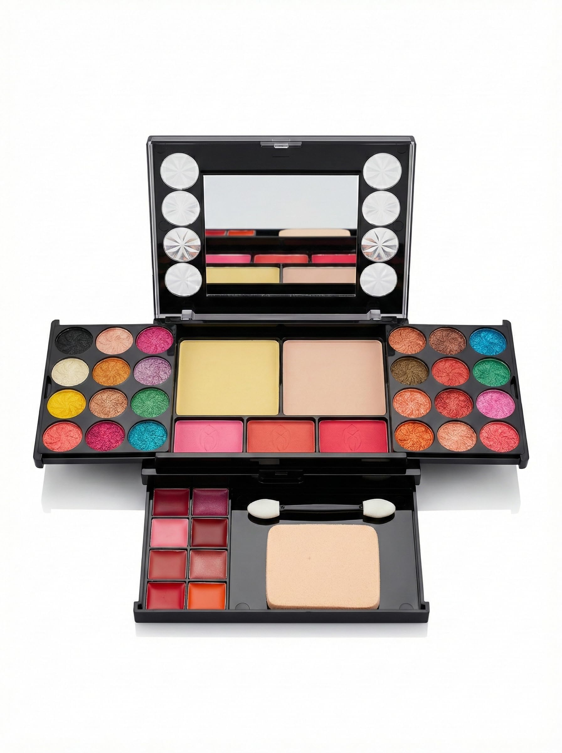 40 Shades Professional Glitter Eyeshadow Palette, Highly Pigmented Shimmer Eye Makeup Kit for Women, Long Lasting Sparkle Eye Shadow Set for Party, Bridal & Daily Makeup-image-33