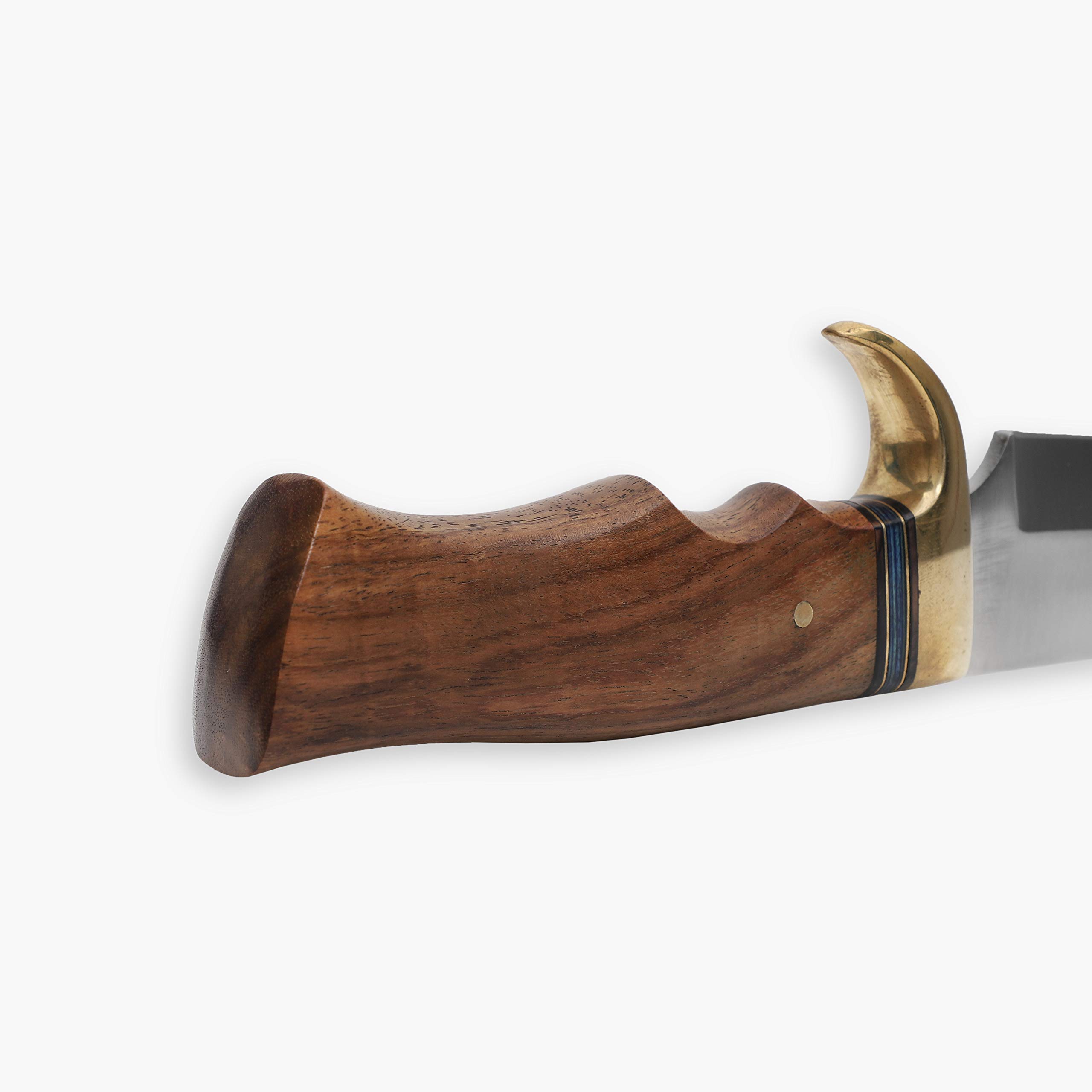 Hobby Hut HH-340 Coltello da Caccia con Fodero, 34,29 cm Coltello Bushcraft in Acciaio 420C, Coltello a Lama Fissa, Manico in Legno di Noce Progettato per la Caccia e Il Campeggio