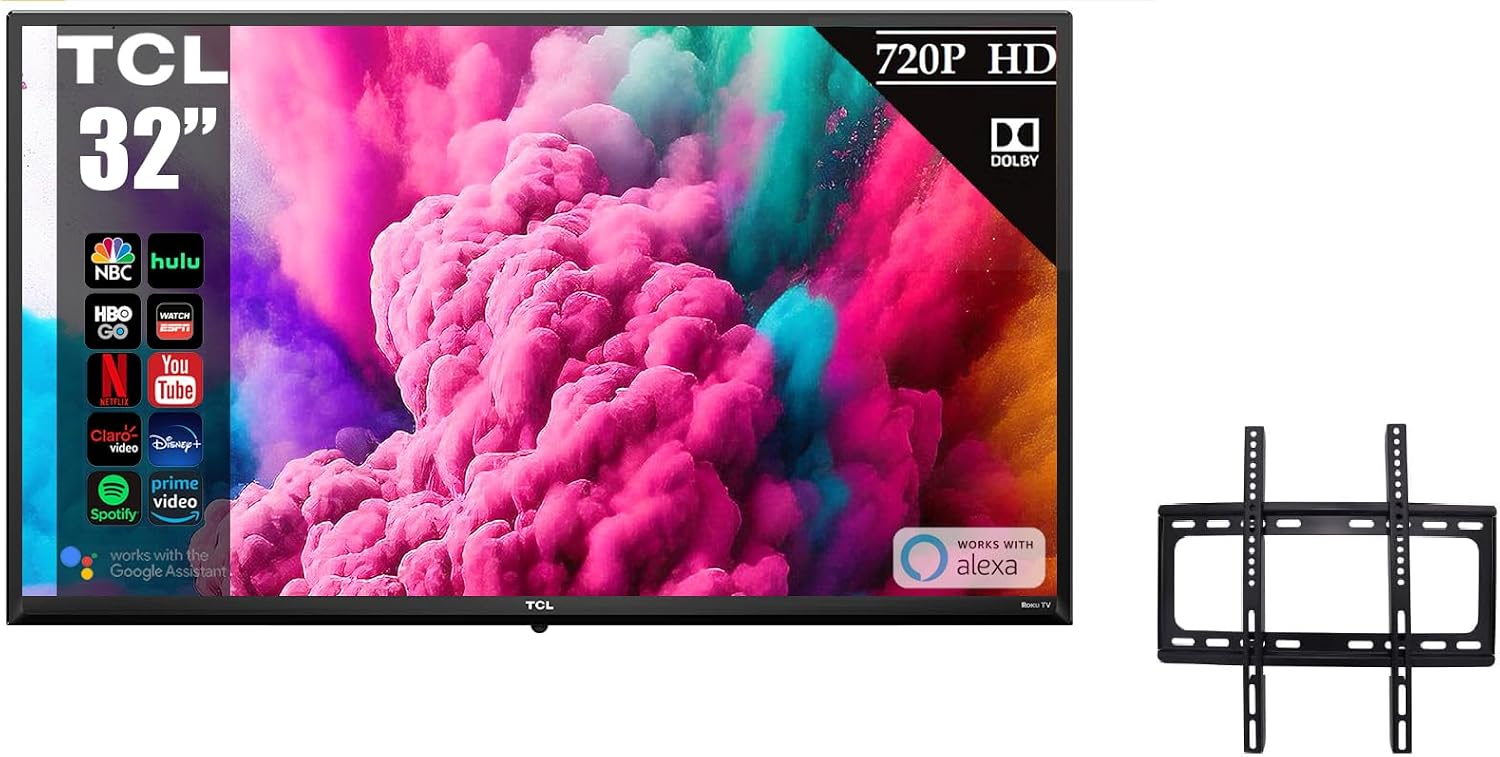 Amazon.com: TCL 32S331 32-Inch HD LED Smart TV Includes Wall Mount (No ...