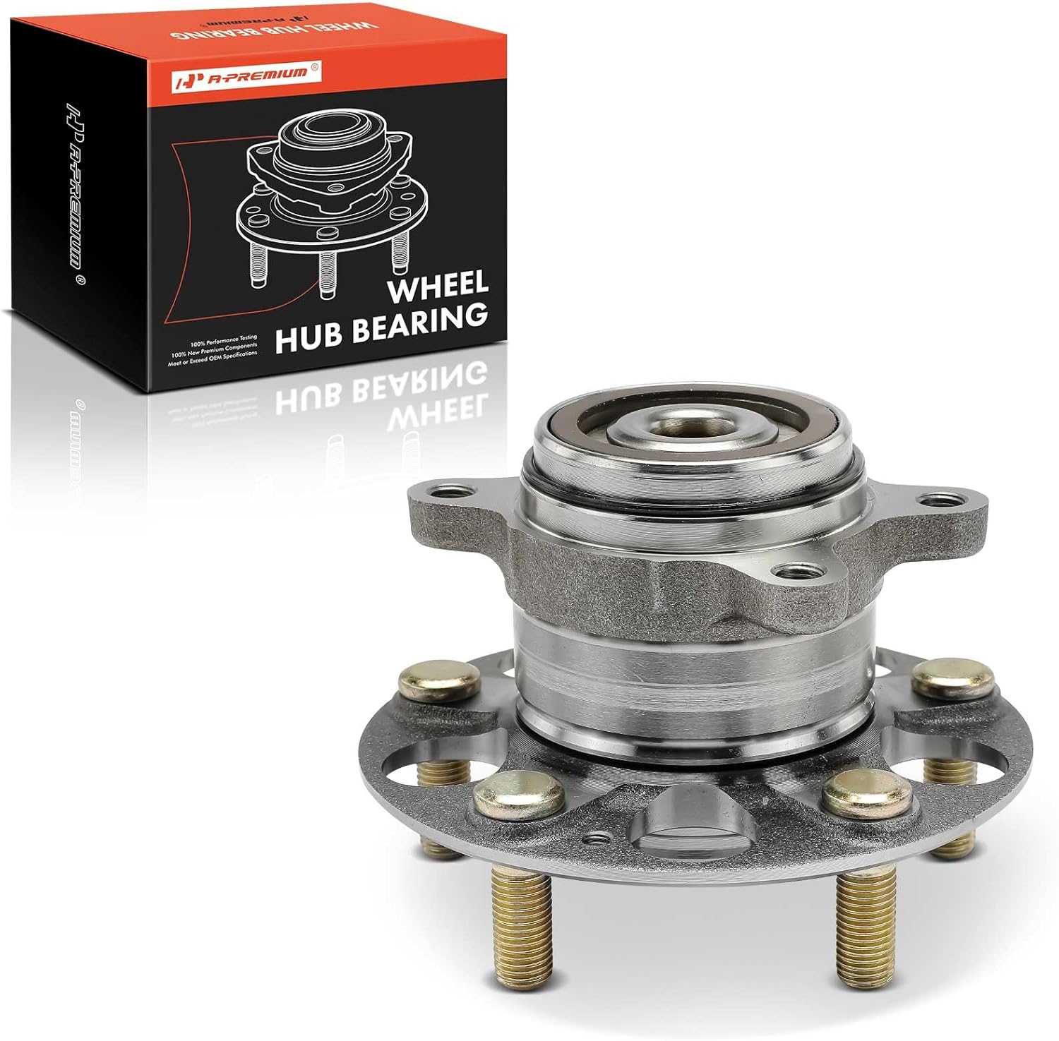 A-Premium Rear Wheel Bearing and Hub Assembly Compatible with Honda Civic 2013 2014 2015, FWD, with 5-Lug