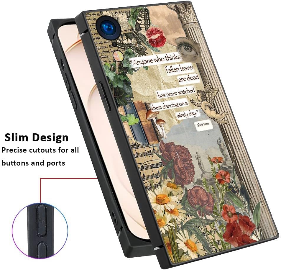 Miniatura 5 de ZHUXUXITT Funda cuadrada de lujo para iPhone XR para mujer, elegante funda cuadrada de moda para mujeres y niñas, policarbonato duro + funda de