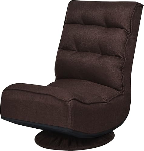 Giantex - Silla gamer giratoria de 360 grados, silla plegable ajustable con 6 posiciones, soporte de muelle de casi 136 kg, respaldo acolchado