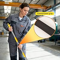 Vista 6 de Trapeador industrial profesional comercial resistente con mango largo de 54 pulgadas, mopa húmeda para el hogar, taller, limpieza de pisos