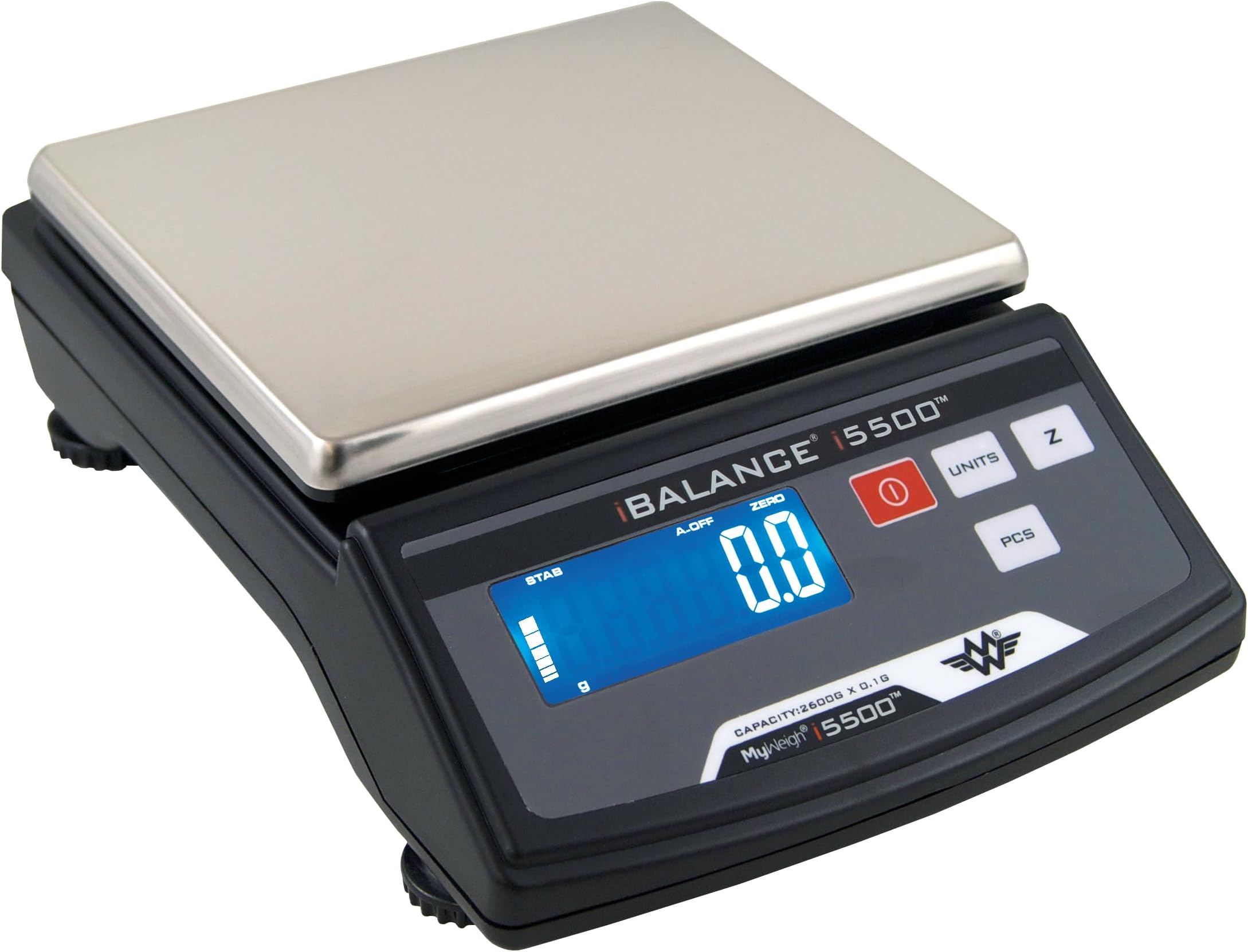 My WeighiBalance i5500 Weighing and Parts Counting Scales 5500g Capacity x 0.1g Readability with 3 Year Warranty Battery or Mains Powered