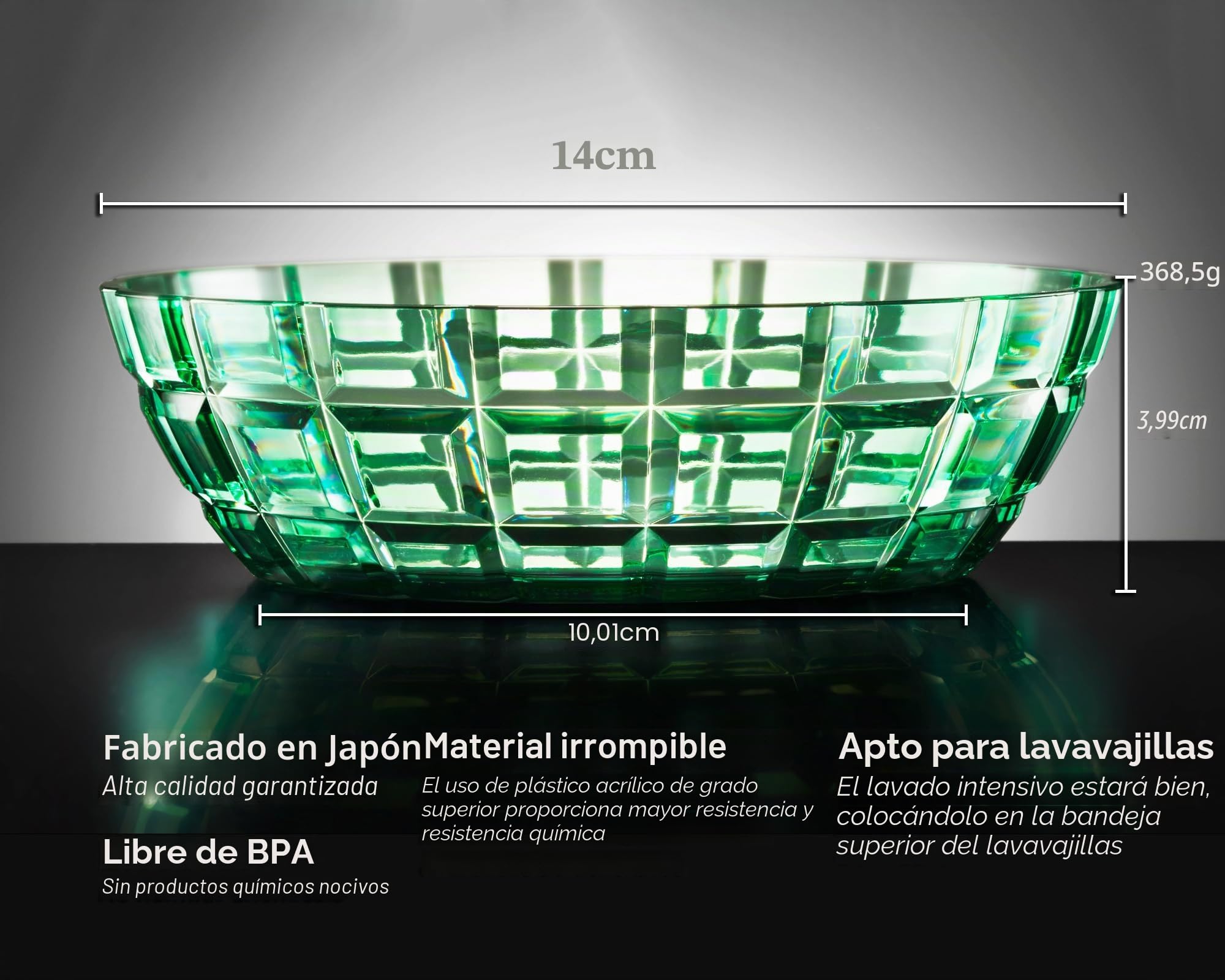 SCANDINOVIA – Juego de 6 cuencos irrompibles de 400 ml – Fabricados en Japón – Plástico acrílico – Aptos para lavavajillas – Perfectos para cereales, palomitas, helado o ensaladas – Reutilizables