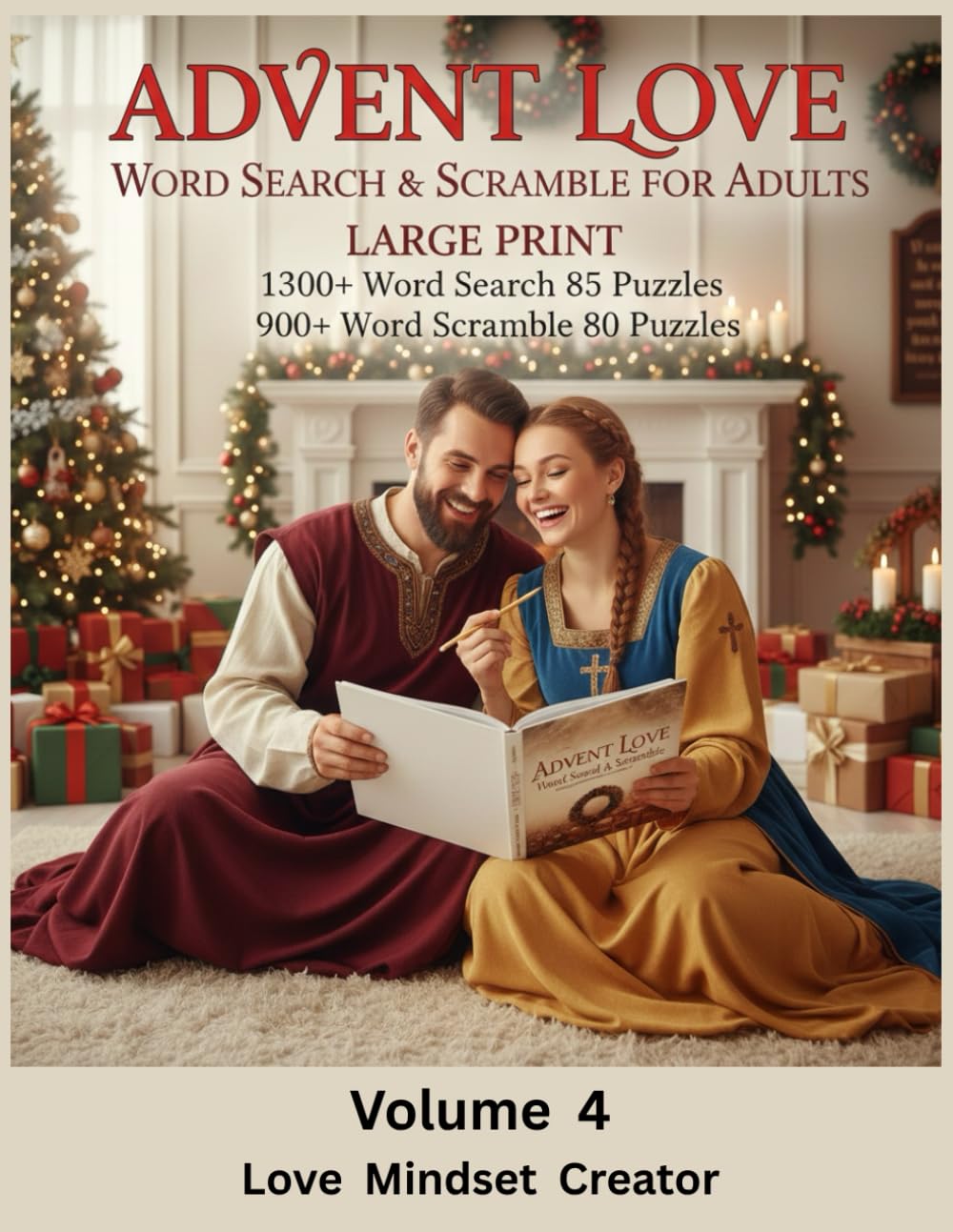 Advent Love Word Search & Scramble For Adults Large Print 1300+ Word Search 85 Puzzles 900+ Word Scramble 80 Puzzles: 25 Days Of Advent Hope, Peace, Joy & Love.