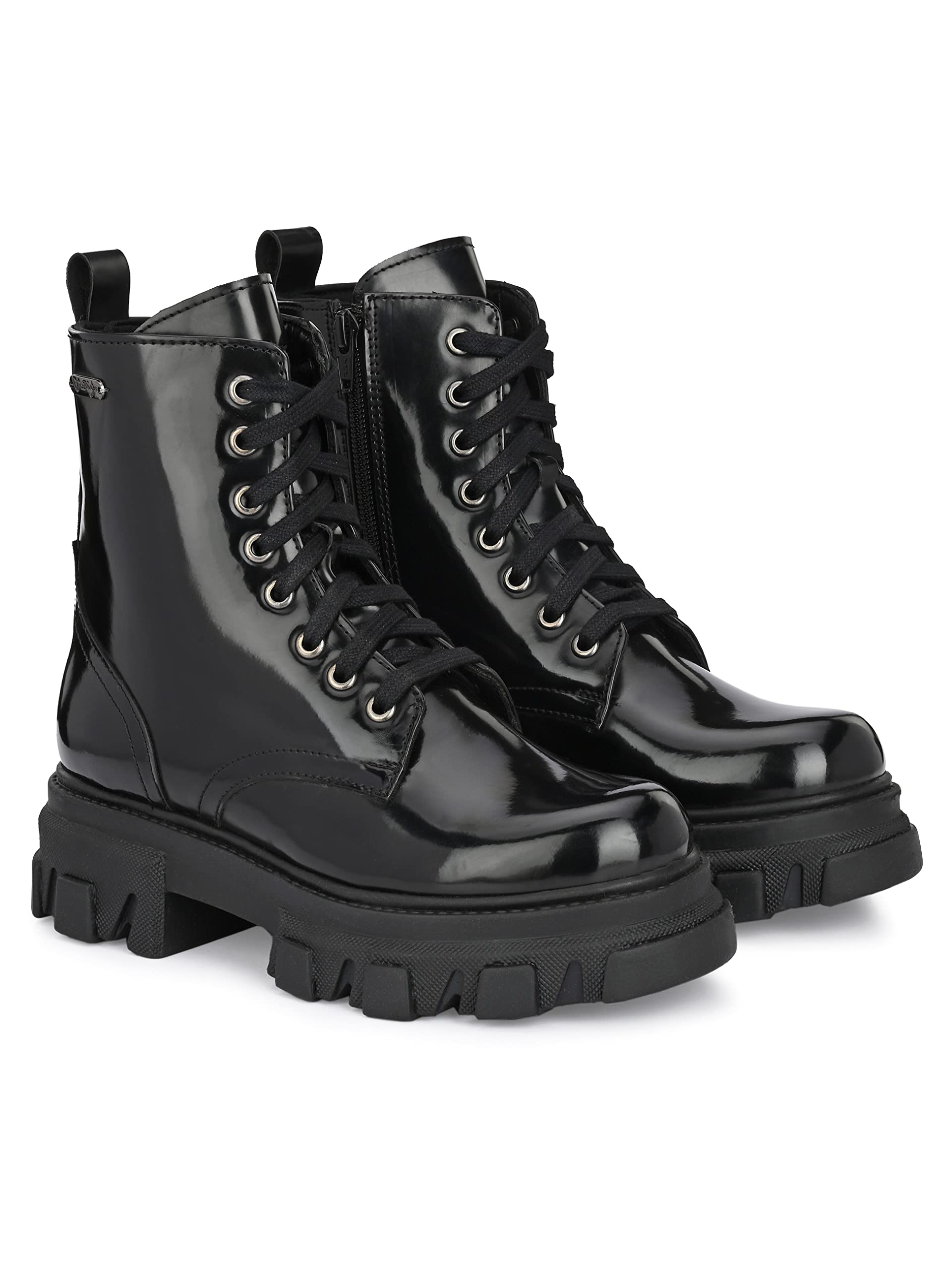Delize Light - Black Women Vegan Leather Derby Ankle boots-64381-37 (B0BRCMWGKB) Amazon Price History, Amazon Price Tracker