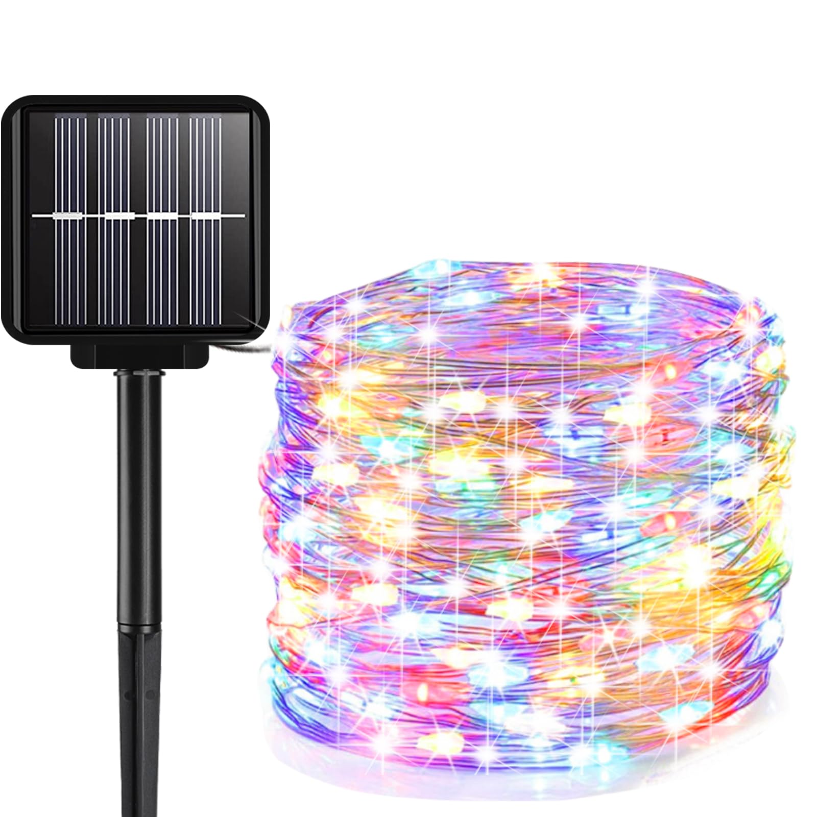 ALENEY Solar-Lichterkette für den Außenbereich, 200 LEDs, 8 Modi, Solar-Lichterkette für außen, wasserdichte Außenleuchte für Terrasse, Hof, Weihnachtsbaum, Halloween, Hochzeit, Party, Dekorationen