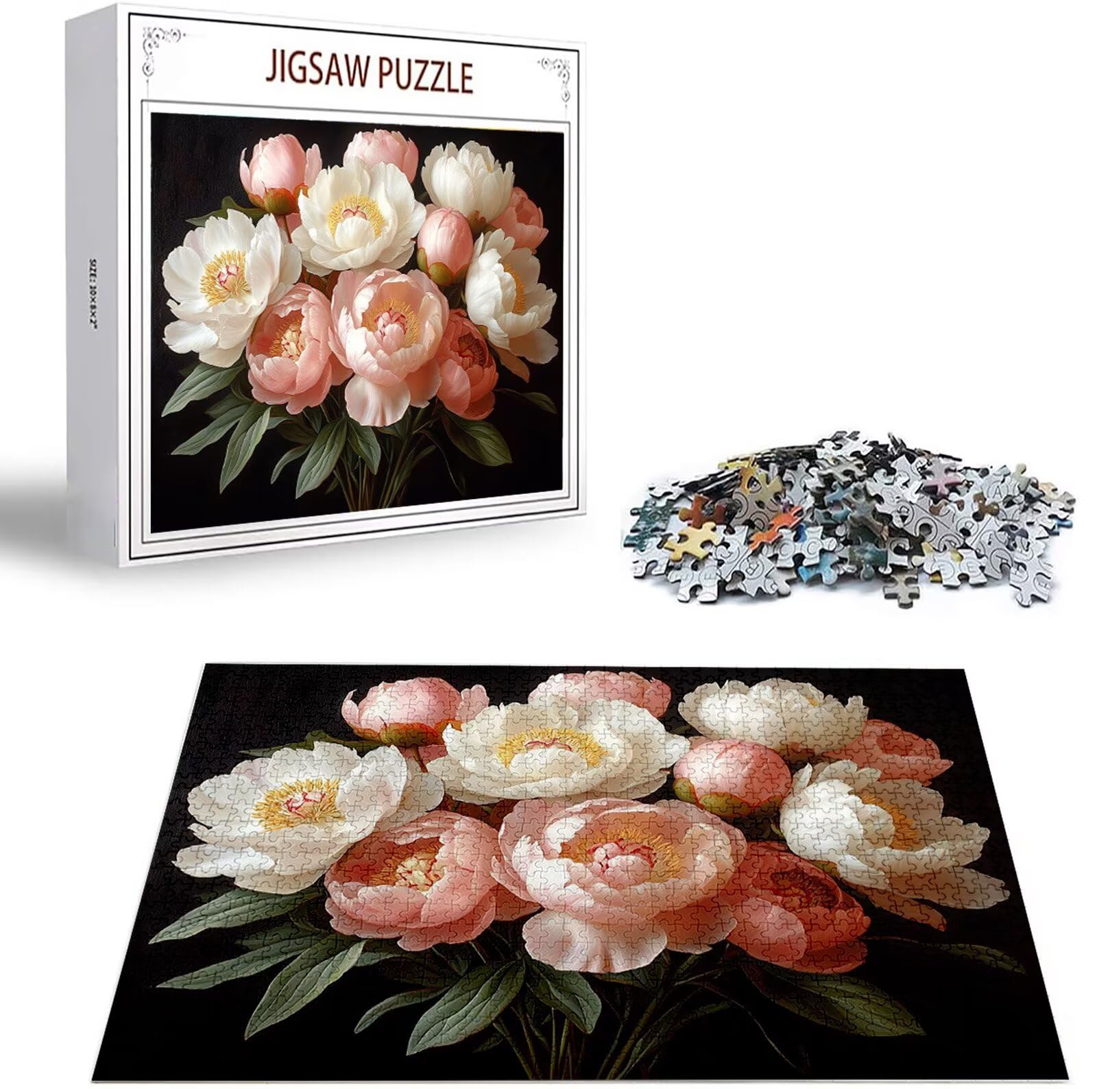 Puzzle 6000 Pezzi per Adulti e Ragazzi, 3 4 5 Anni Puzzle Peonia 6 7 8 Anni Giochi Educativi Sostenibili Con Motivi Per Adulti Da Gioco in Legno Di Alta Qualità Jigsaw Fiore per Gioco Familiare B-171