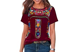 Flowery Fiesta: Mexican-Inspired Ethnic Style Tunic for the Modern Mujer