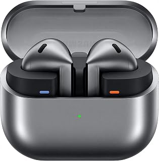 Samsung Galaxy Buds3 Wireless Bluetooth Headphones, Active Noise Cancelling (ANC), Adaptive Noise Cancelling, In-Ear Headphones with 360 Audio, Silver, Includes Anymode Clear Case