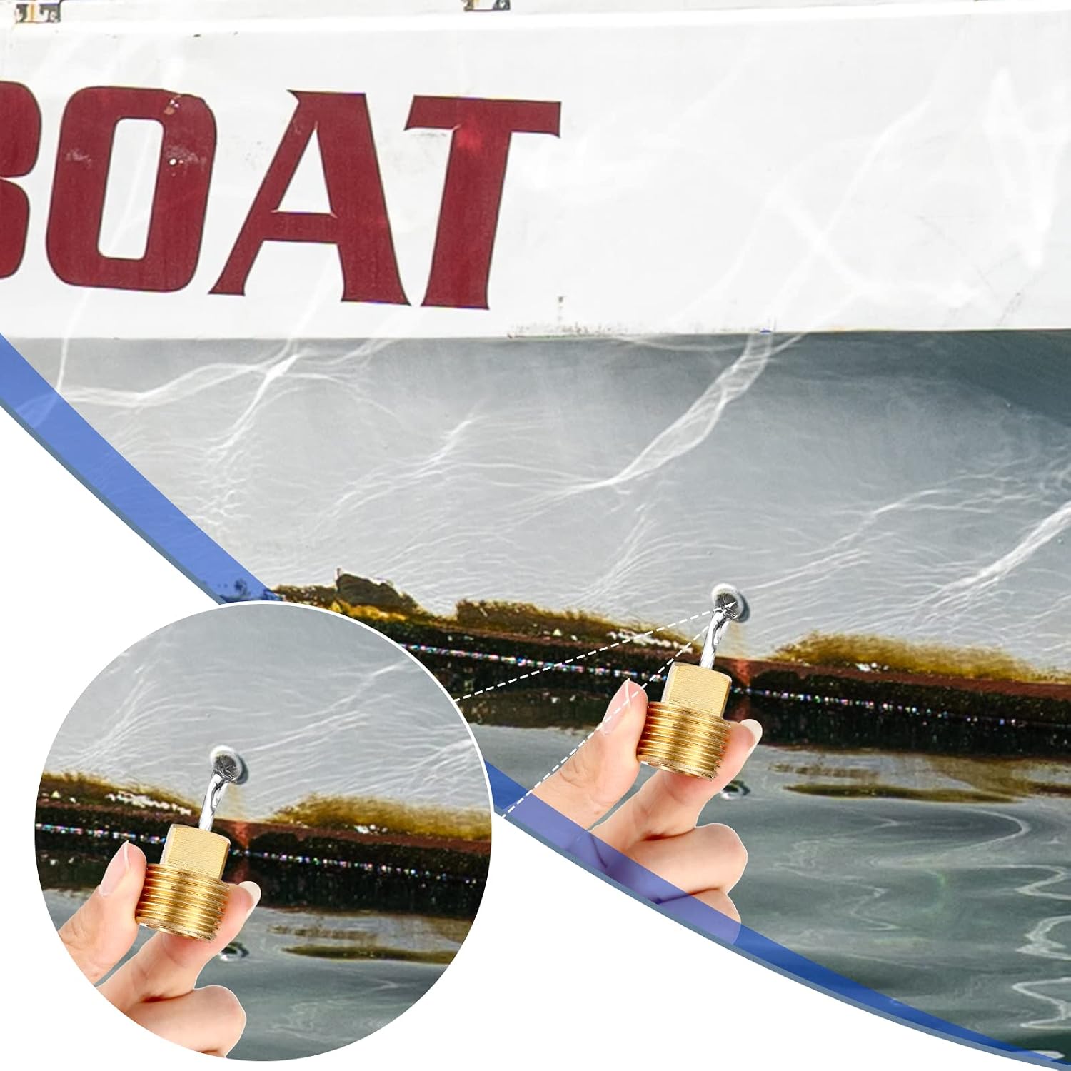 Lounsweer 6 Pcs 1/2" NPT Boat Plugs Solid Brass Drain Plugs Flare Tube Fitting Spare Garboard Drain Kit for Most Boats Hulls Parts